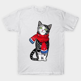 Cat in a scarf T-Shirt